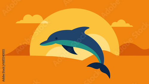 Witness a Dolphin Leaping from the Ocean a Dynamic Display of Graceful Marine Wildlife