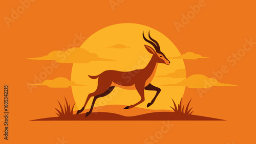 Witness an Antelope Sprinting Across the Savanna a Powerful Display of Speed and Grace