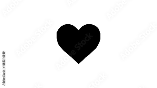 artificial heart with harsh lines VECTOR