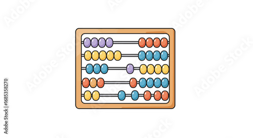 Wooden Abacus With Colorful Beads Educational Tool For Early Childhood Learning And Mathematical Development
