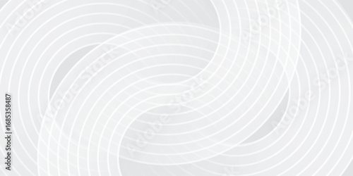 Abstract white glowing geometric lines on gray background. Modern shiny blue circle lines pattern. modern eps 10