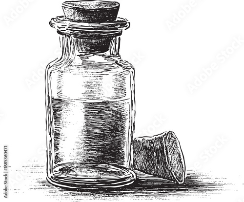 Halloween poison bottle drawing. You can use this vector illustration in any size you like in your advertising, logos, and other works.