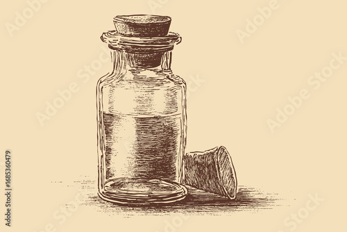 Halloween poison bottle drawing. You can use this vector illustration in any size you like in your advertising, logos, and other works.