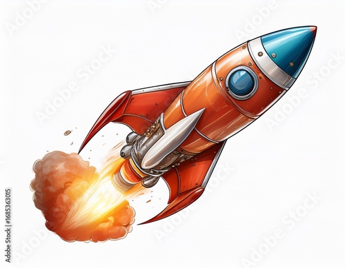 rocket isolated on white background transparent file type with high definition quality and vibrant color grading available