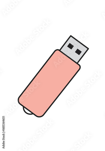 Stylish pink USB flash drive ready to store and share digital data, perfect for modern tech branding