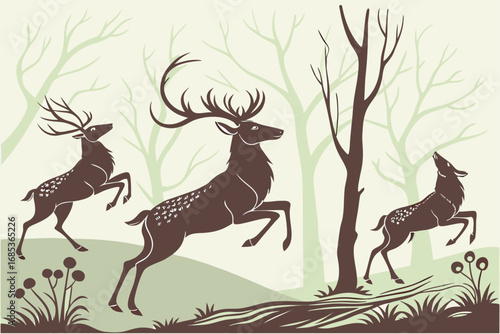 Elegant Deer Silhouette Collection
