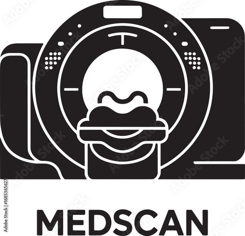 Medical Scan Machine Vector Illustration for Diagnostic Imaging and Healthcare Technology