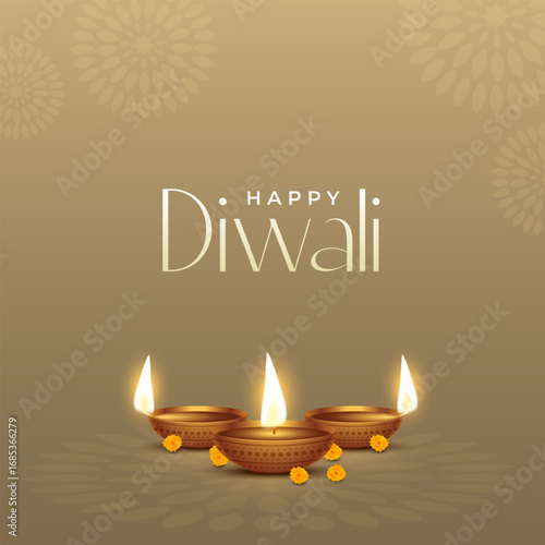 Happy Diwali - festival of lights colorful poster template design with decorative diya lamp. vector illustration. Indian festival of lights Happy Diwali, holiday Background, Diwali celebration.