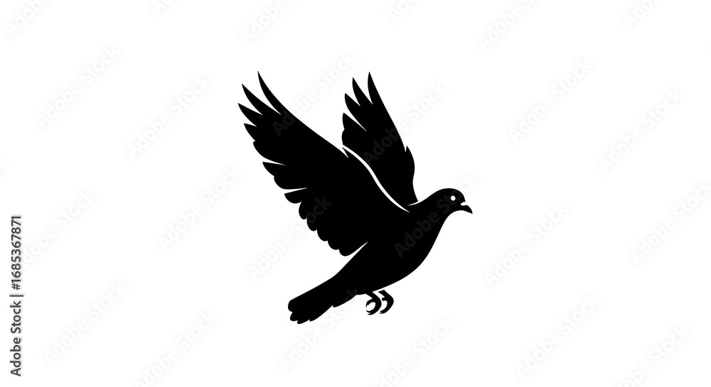 Obraz premium Flying bird silhouette graphic design