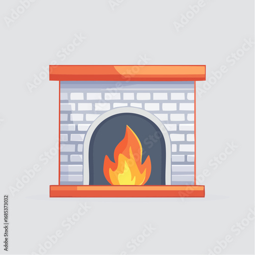 Colorful Cartoon Fireplace