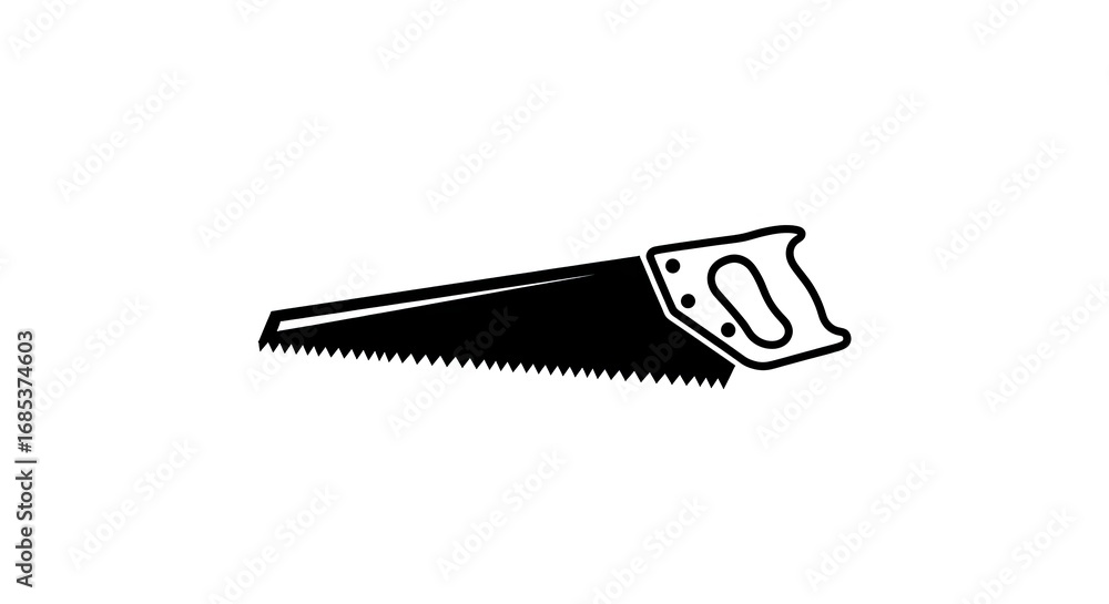 Obraz premium Hand saw illustration