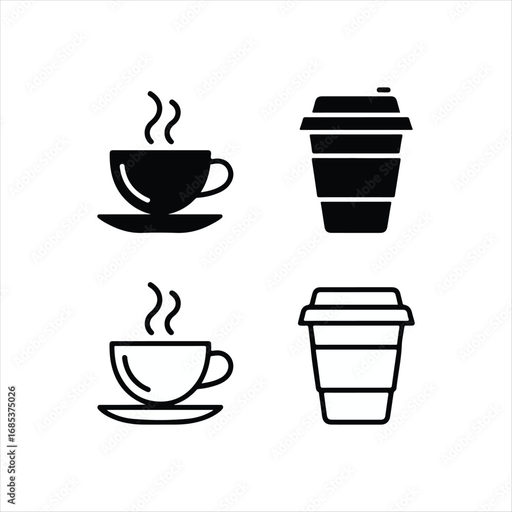 Obraz premium cup of coffee vector illustration