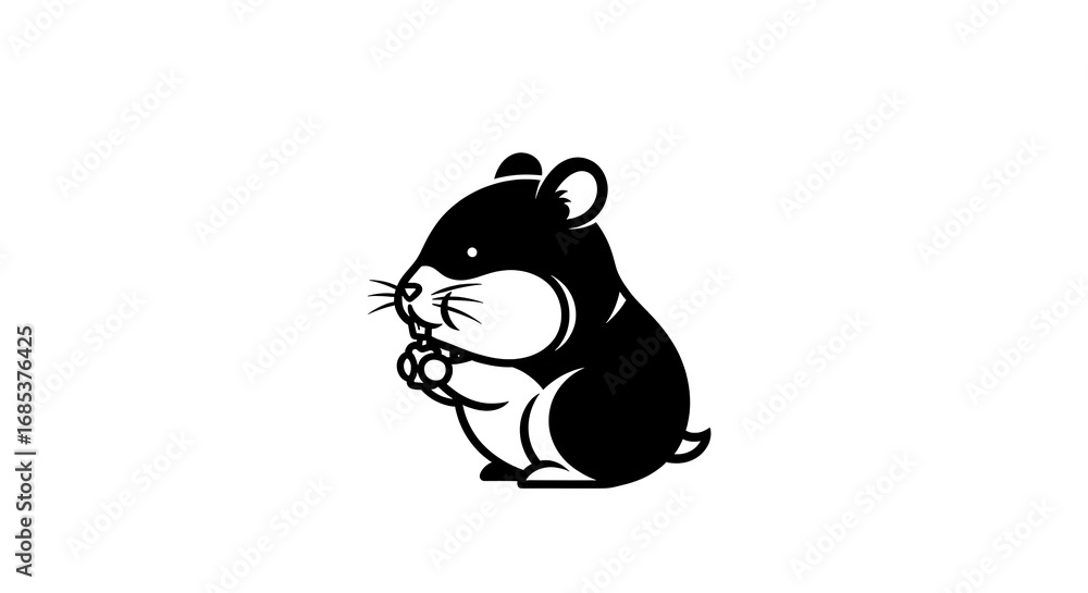 Naklejka premium Cartoon hamster illustration