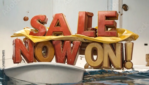 3D sale sign, 