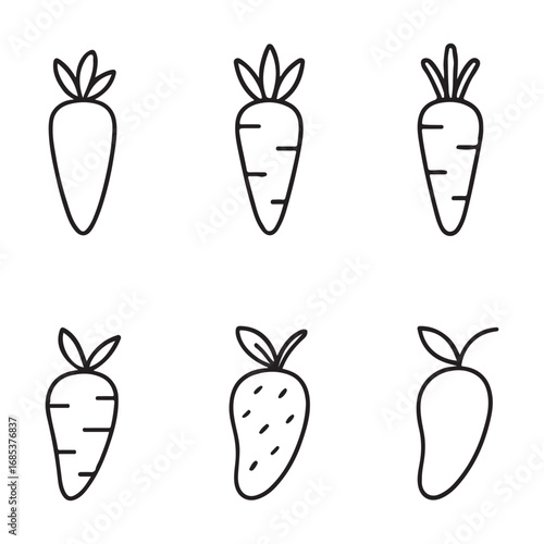 set of vegetables
