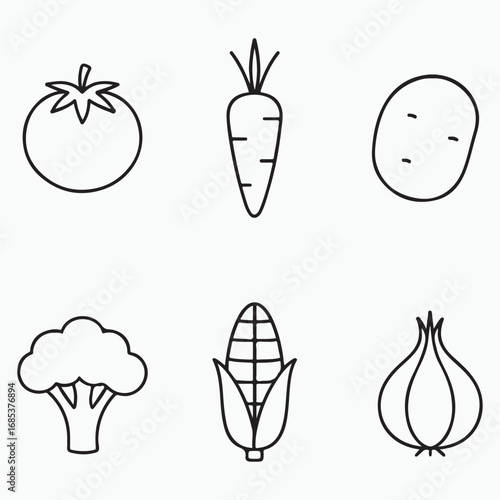 set of vegetables