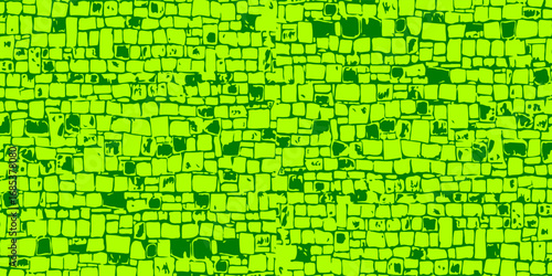 Green cells repeated backdrop. Fresh greenary seamless pattern. Vegetarian template wallpaper. Seeds vector illustration for agro, eco, organic designs and cards. voronoi endless backdrop