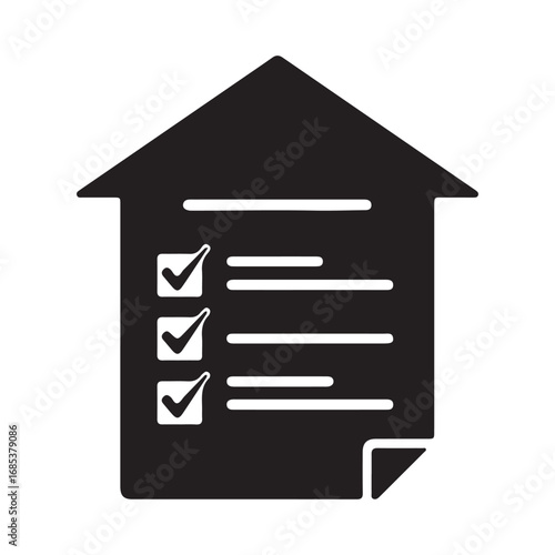 House inspection checklist complete signifying a successful real estate transaction and property assessment process with completed tasks for home buying