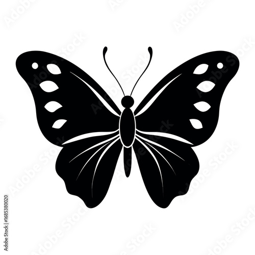 a-striking-black-silhouette-of-a-butterfly-against.eps
