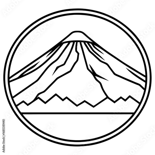 Kilimanjaro line art vector