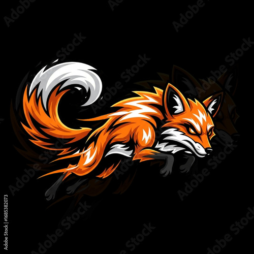 Aggressive Fox Mascot Logo Vector for Sports, Esports, and Fast Brand Identity