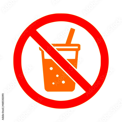 Say no to sugary drinks: Icon for health campaign, diet challenge, or sugar awareness movement