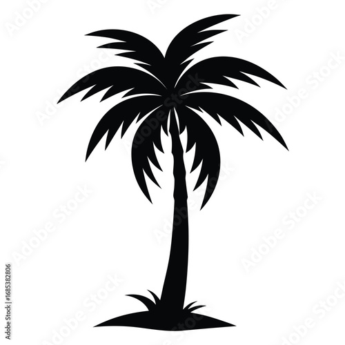 a-simple--graphic-illustration-of-a-single-palm-tr.eps