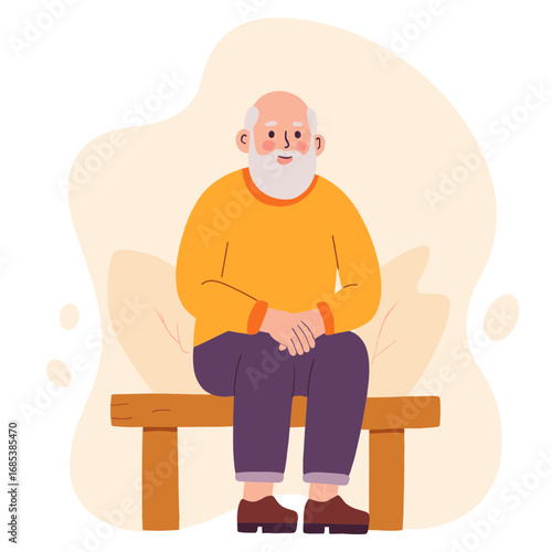 Elderly man with proud smile. Confident senior man smiling warmly. Older man with satisfied happy expression. Proud retired man looking cheerful. Elderly set