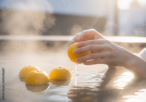 冬至の風景と暮らしのイメージ