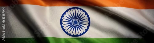 Flag waving in the wind, symbol of national pride and identity.