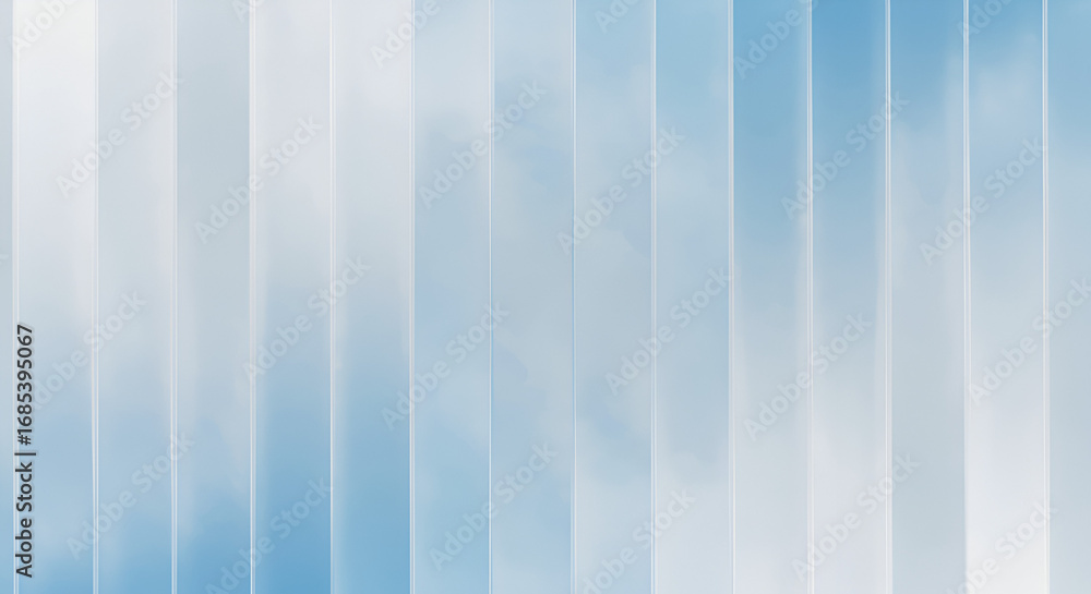 Obraz premium Elegant vertical stripes background with soft blue gradient and subtle cloud textures