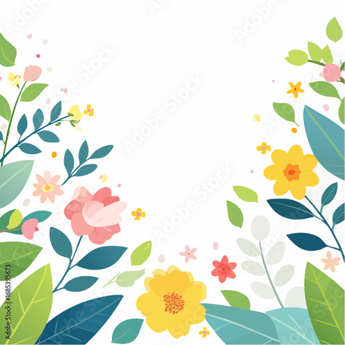 Wallpaper Mural Floral Pattern Background Design With Pastel Flowers Torontodigital.ca