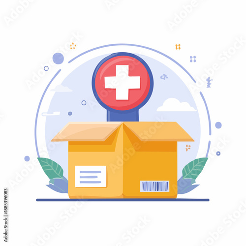 Medical Delivery Package Illustration