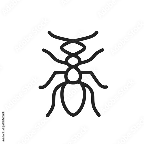 insect line icon vector,simple insect icon 