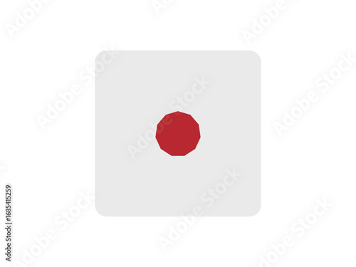 上から見た四角いイチゴのケーキのアイコンのイラスト