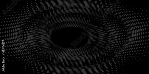 Halftone circular dotted frames set. Circle dots texture isolated on white background. Spotted spray texture. Vector abstract design element spiral circle sound wave vector logo modern black and white