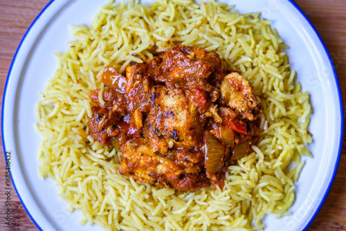 Chargrilled Chicken Jalfrezi Curry With Pilau Rice