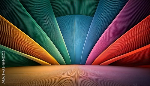 Wallpaper Mural colorful stage background with copy space backdrop scenery with different colors making a multicolor and bright modern stage mockup Torontodigital.ca