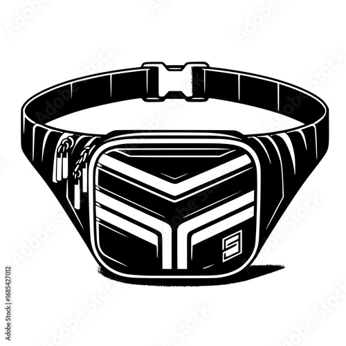 waist pack with sleek and modern design vector image illustration useful for graphics