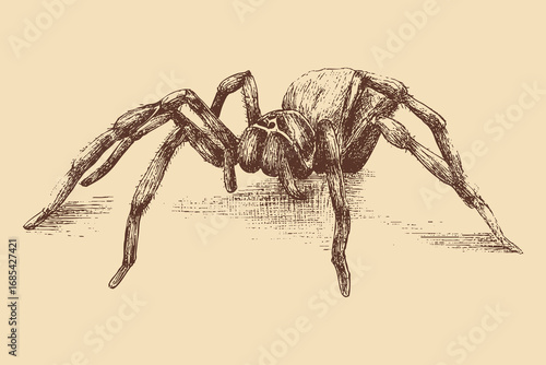 Spider drawing for Halloween. You can use this vector illustration in any size for your advertising, logos, and other works.