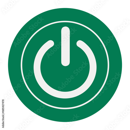 Power Symbol: A simple and bold power button symbol, a universal sign representing energy, control, and activation.