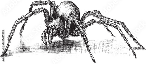 Spider drawing for Halloween. You can use this vector illustration in any size for your advertising, logos, and other works.