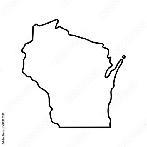 Wisconsin state map outline