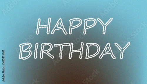 Canvas Print a Happy birthday banner in rope brush best for male birthday parties