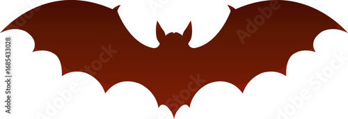 Red Bat Silhouette for Halloween or Gothic Theme