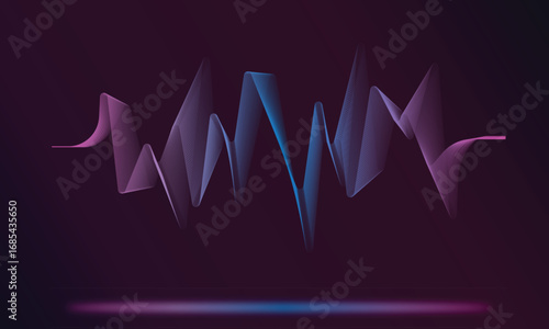 Title (Background):
"Neon Waveform Abstract"

Description:
A futuristic abstract background featuring jagged neon waves in shades of purple, pink, and blue on a dark gradient backdrop. The geometric l