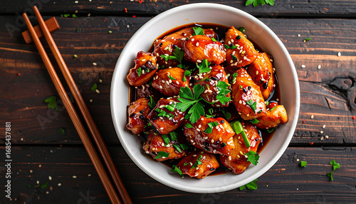Spicy sweet and sour general tso chicken 