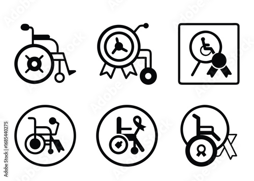 Collection of Six Unique Designs Representing Disability Awareness and Recognition Concepts