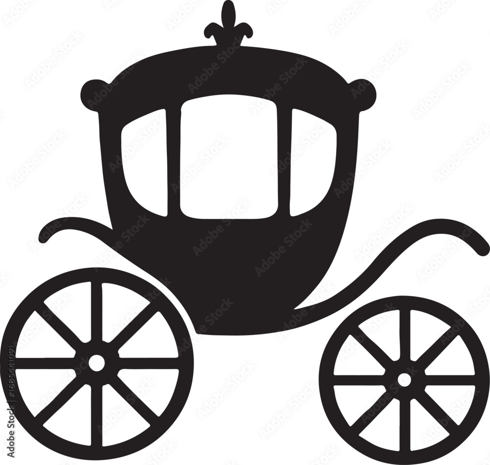 Fototapeta premium Wedding Carriage Silhouette