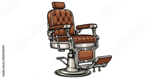 Vintage barber chair vector design